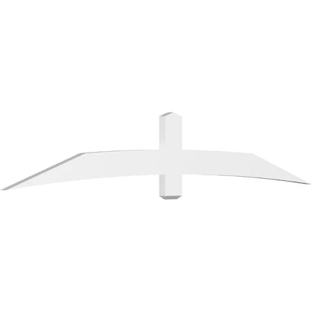 Ekena Millwork Bellingham Architectural Grade PVC Gable Bracket, 108"W x 18"H x 2"D x 6"F, 4/12 Pitch GBP108X18X0206BEL00